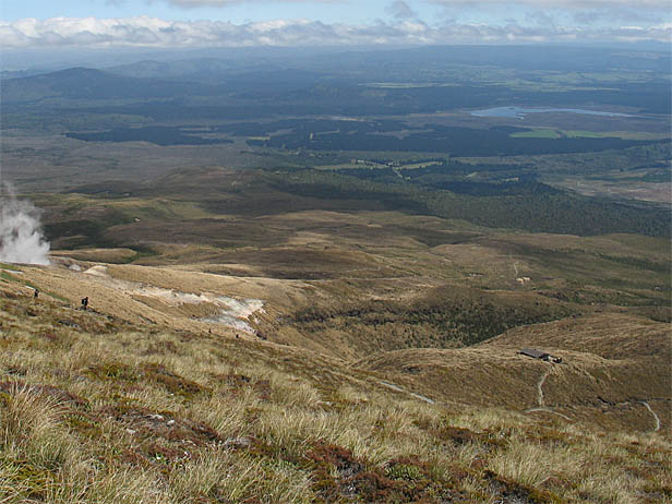 Northern slopes of Mt. Tongariro with Ketetahi Hut